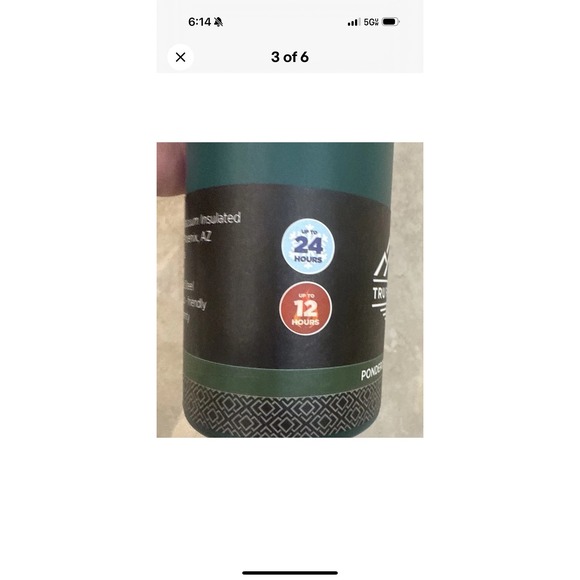 Tru Flask 3 Insulated Bottle 18 oz 24 Hrs Cold 12 Hrs Hot Green, Blue‎ & Orange - Picture 11 of 16